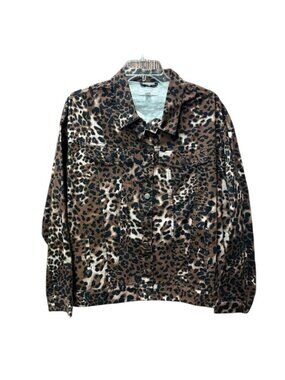 Peach Love leopard print jacket SIZE LARGE